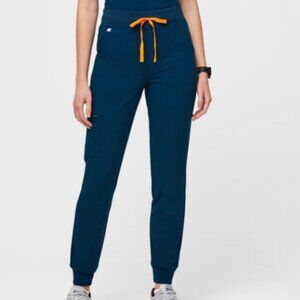 High Waisted Zamora Jogger Scrub Pants - Deep Reef 4XL